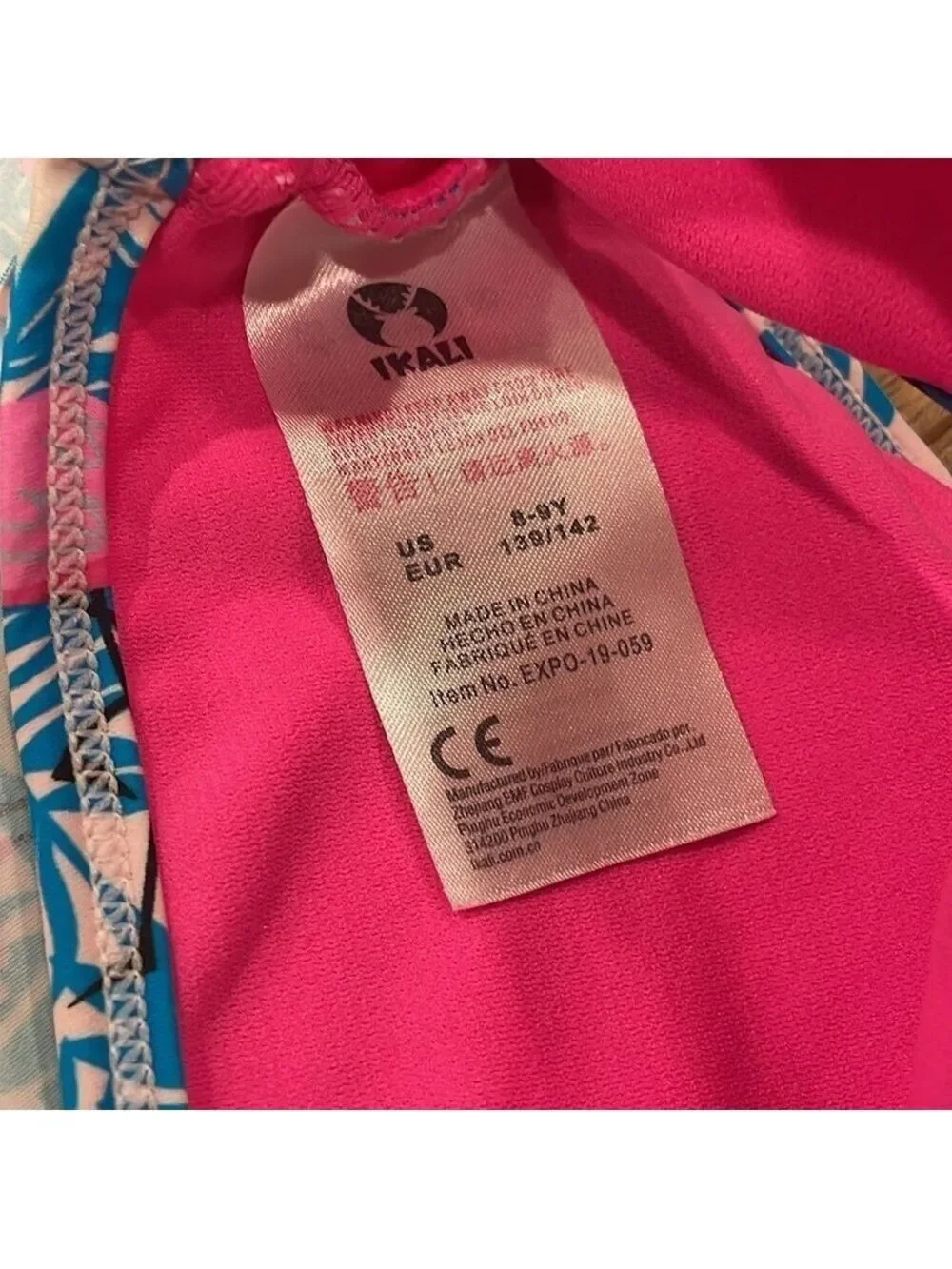 Ikali Girls Pink Flamingo Bikini size 8-9